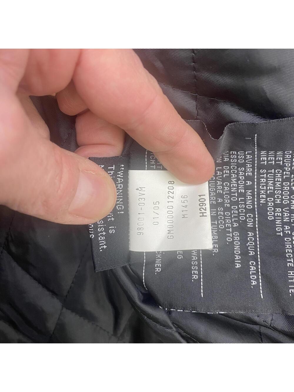 VTG Harley-Davidson Black Nylon Moto Jacket Quilted Lining Zip Pockets Men XL - Picture 6 of 12